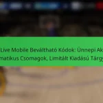 NBA Live Mobile Beváltható Kódok: Ünnepi Akciók, Tematikus Csomagok, Limitált Kiadású Tárgyak