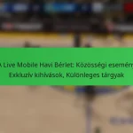 NBA Live Mobile Havi Bérlet: Közösségi események, Exkluzív kihívások, Különleges tárgyak